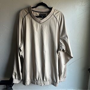 FootJoy XXL Beige V-Neck Golf Pullover Windbreaker Golfcore Normcore Dadcore